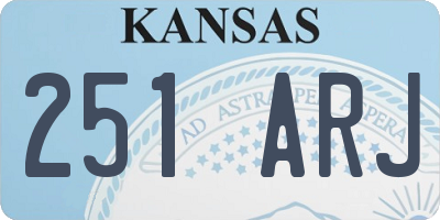 KS license plate 251ARJ