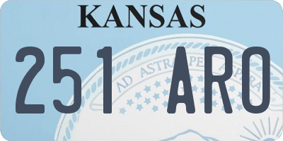 KS license plate 251ARO