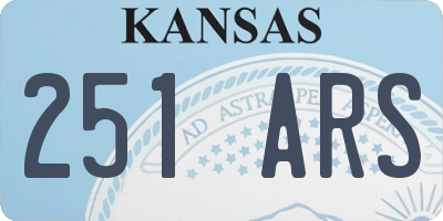 KS license plate 251ARS