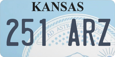 KS license plate 251ARZ