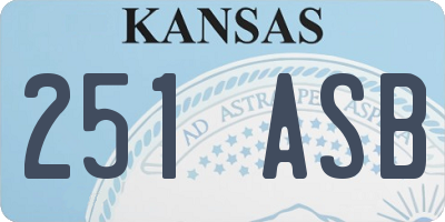 KS license plate 251ASB