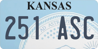 KS license plate 251ASC