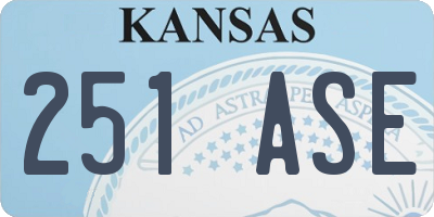 KS license plate 251ASE