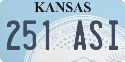 KS license plate 251ASI