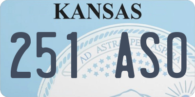 KS license plate 251ASO