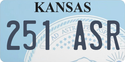 KS license plate 251ASR