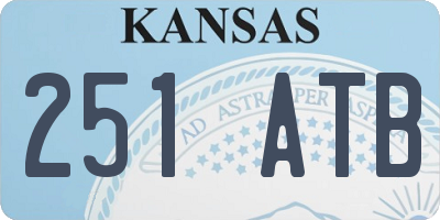 KS license plate 251ATB