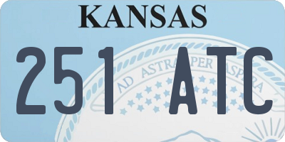 KS license plate 251ATC
