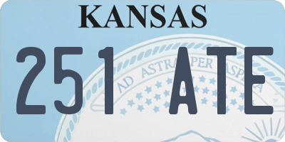 KS license plate 251ATE