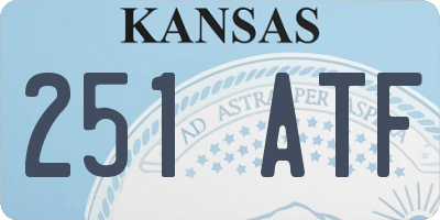KS license plate 251ATF