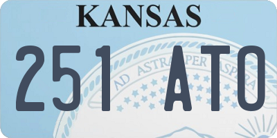 KS license plate 251ATO