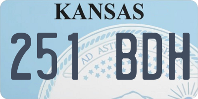 KS license plate 251BDH