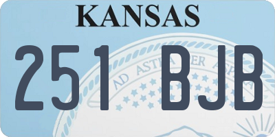 KS license plate 251BJB