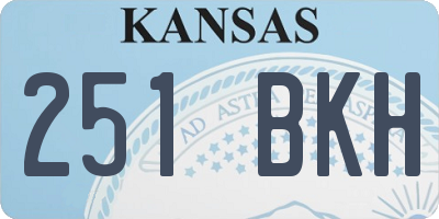 KS license plate 251BKH