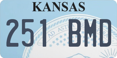KS license plate 251BMD