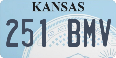 KS license plate 251BMV
