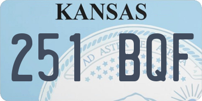 KS license plate 251BQF