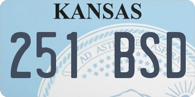 KS license plate 251BSD