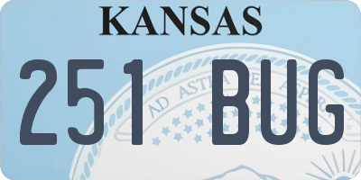 KS license plate 251BUG