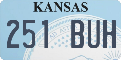 KS license plate 251BUH