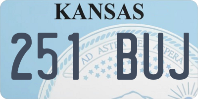 KS license plate 251BUJ