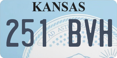 KS license plate 251BVH