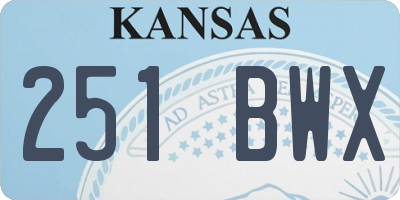 KS license plate 251BWX