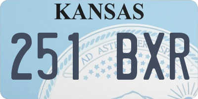 KS license plate 251BXR