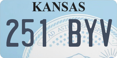 KS license plate 251BYV