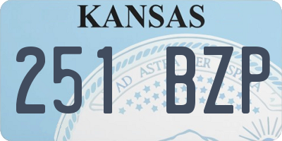 KS license plate 251BZP