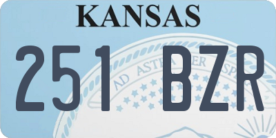 KS license plate 251BZR