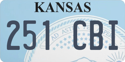 KS license plate 251CBI