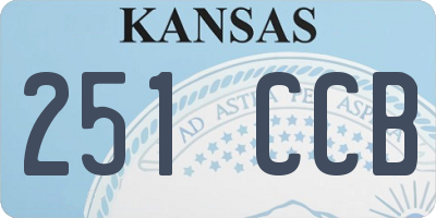 KS license plate 251CCB