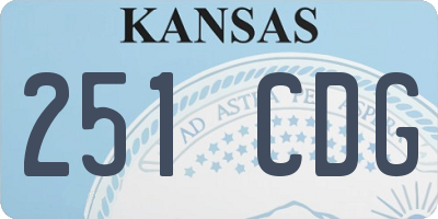 KS license plate 251CDG