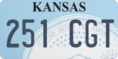 KS license plate 251CGT