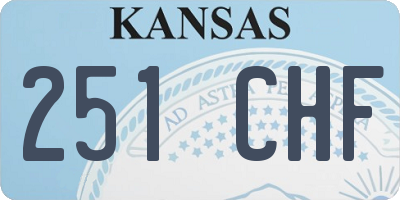 KS license plate 251CHF