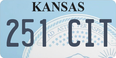KS license plate 251CIT