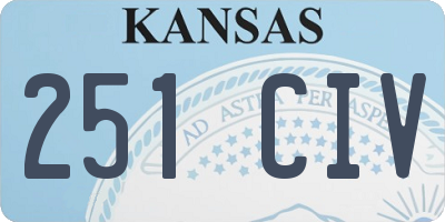 KS license plate 251CIV