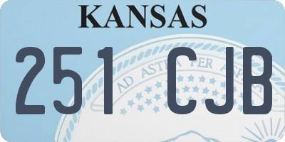 KS license plate 251CJB