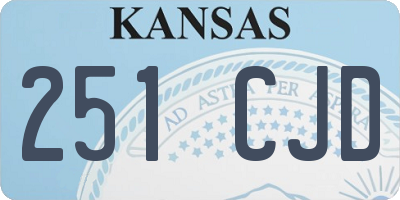 KS license plate 251CJD