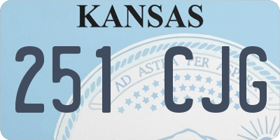 KS license plate 251CJG