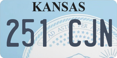 KS license plate 251CJN