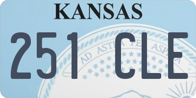 KS license plate 251CLE