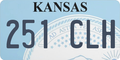 KS license plate 251CLH