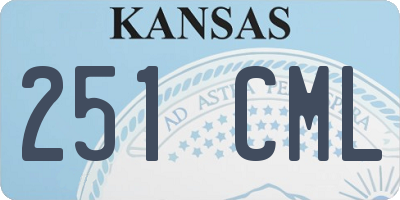 KS license plate 251CML
