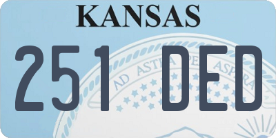 KS license plate 251DED