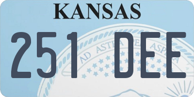 KS license plate 251DEE