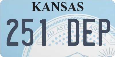 KS license plate 251DEP