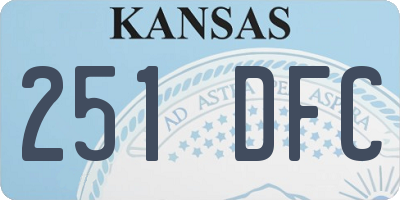 KS license plate 251DFC