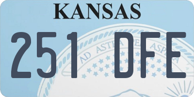 KS license plate 251DFE